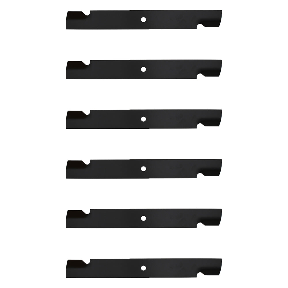 Qty 6: Notched High Lift Mower Blade Fits Exmark Replaces 1-613112