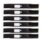 6-Pack 601124 797696 Fits Hi-Lift Blades fits Hustler XR7 Super Z & Hustler Z 54