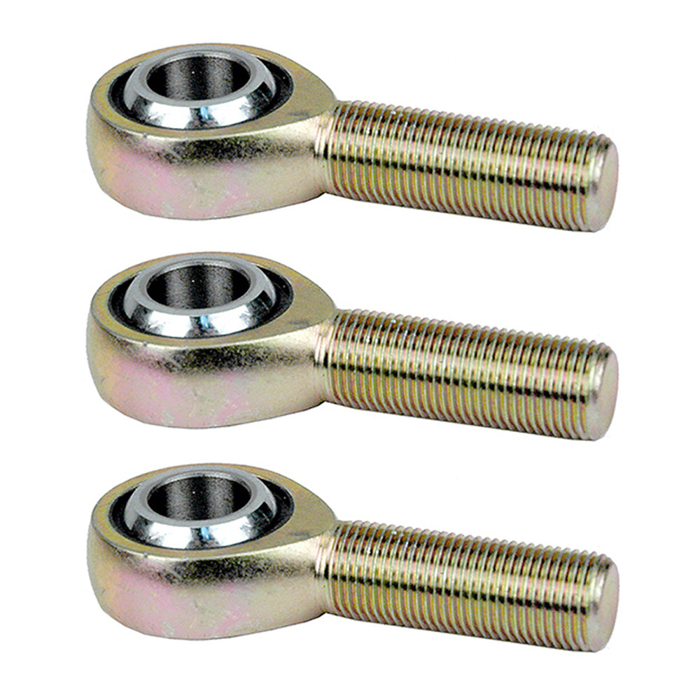 (3) 2188142-01 1-633029 48763 5/8In. 18 Male Rod End Fits Exmark Scag Fits Bobca
