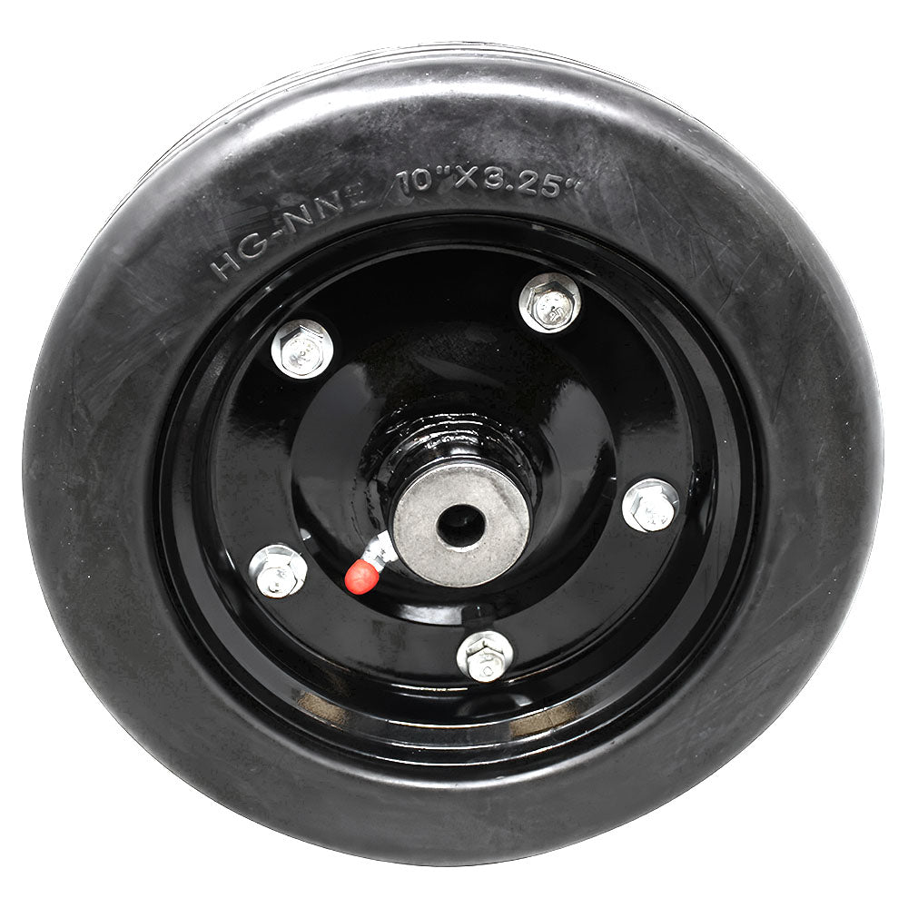 10" Finish Mower Rubber Wheel 10" x 3.25" Fits 1/2" Axle