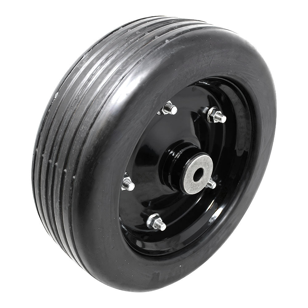 10" Finish Mower Rubber Wheel 10" x 3.25" Fits 1/2" Axle
