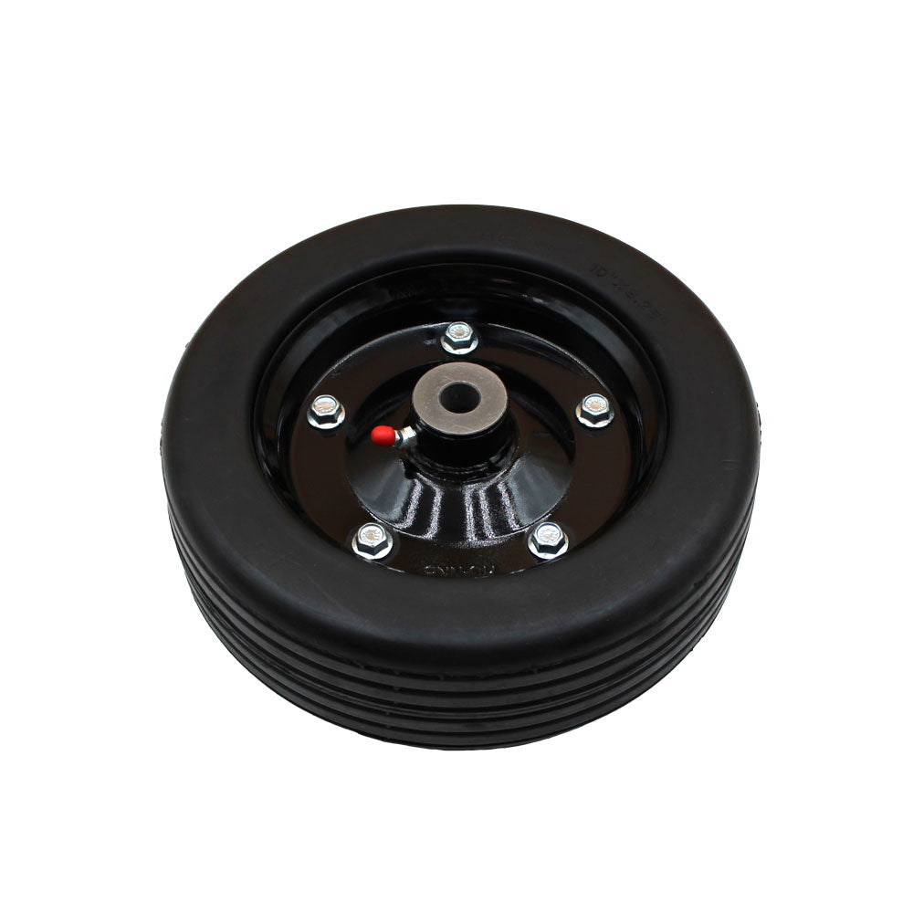 10" x 3.25" Finish Mower Wheel Solid Molded Tire W/ Bushings - Fits 5/8" Axle