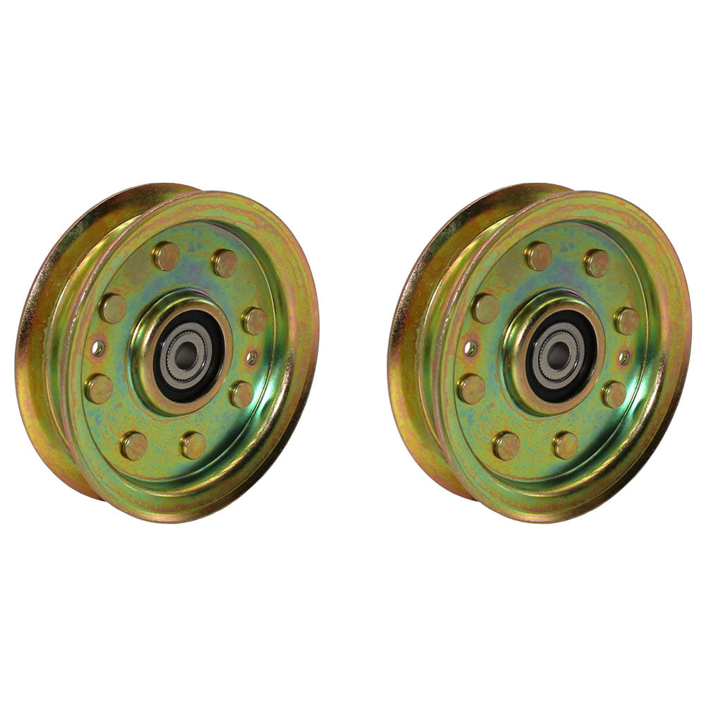 Qty 2: Flat Idler Pulley Fits Universal Products
