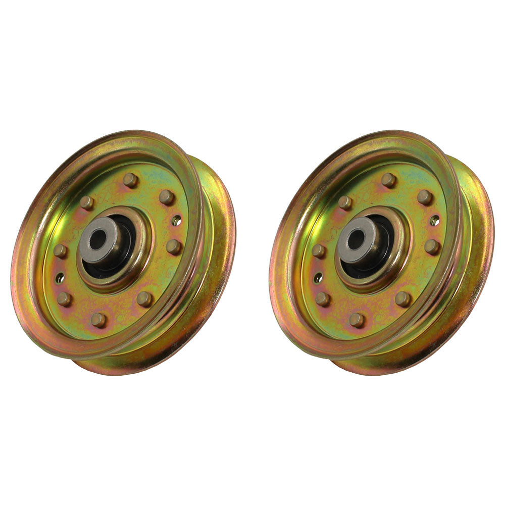 Qty 2: Flat Idler Pulley Fits AYP