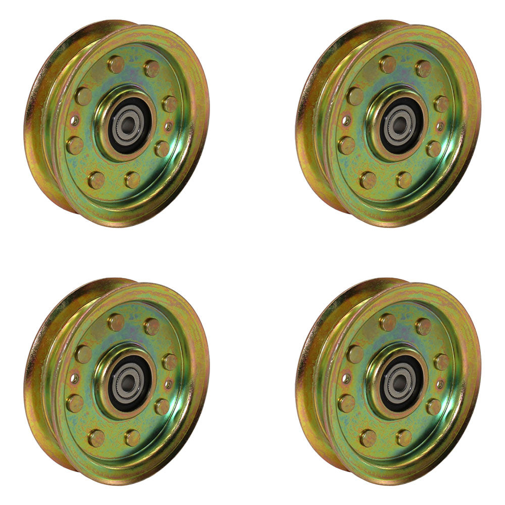 Qty 4: Flat Idler Pulley Fits Universal Products Replaces 107620