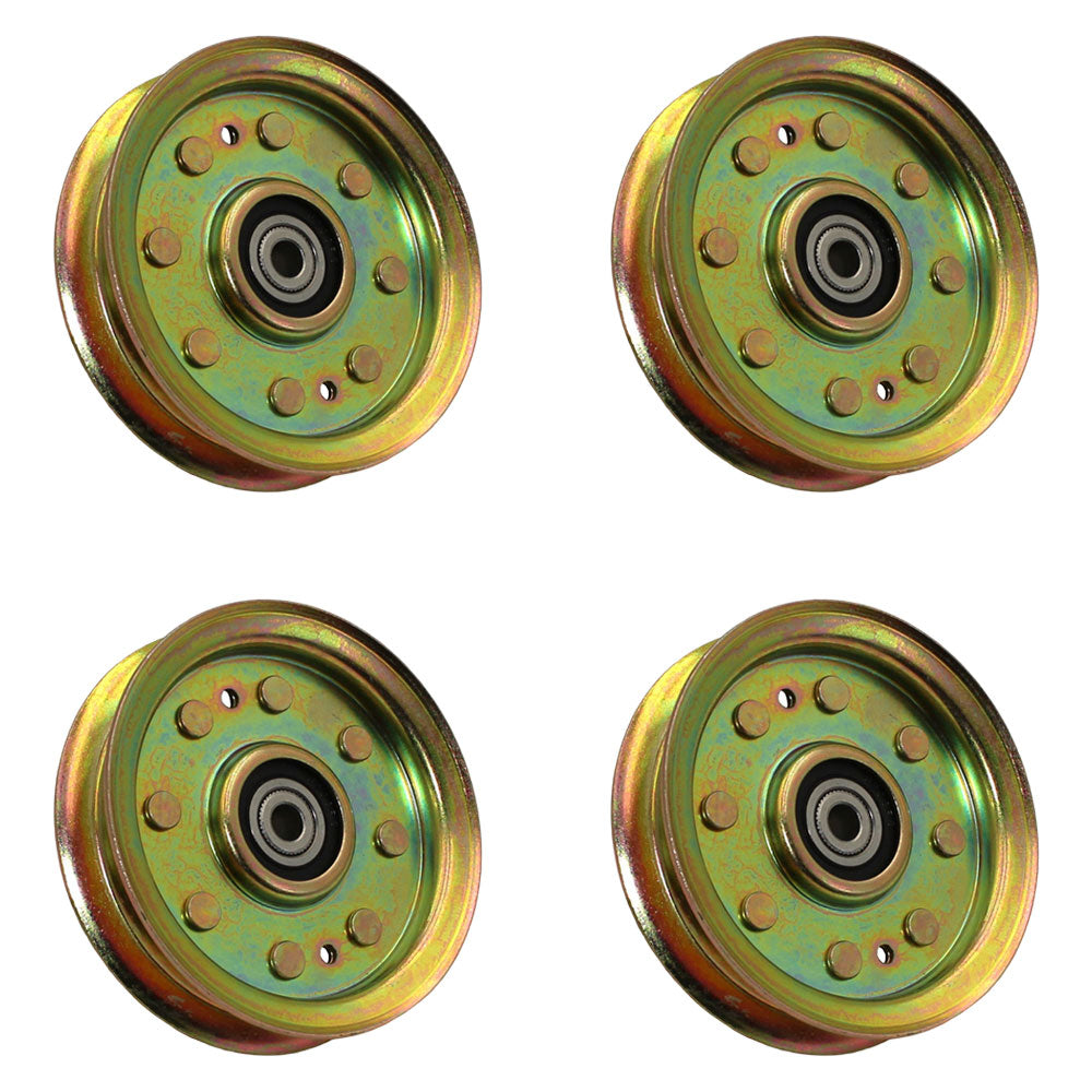 Qty 4: Flat Idler Pulley Fits Husqvarna Replaces 532175820