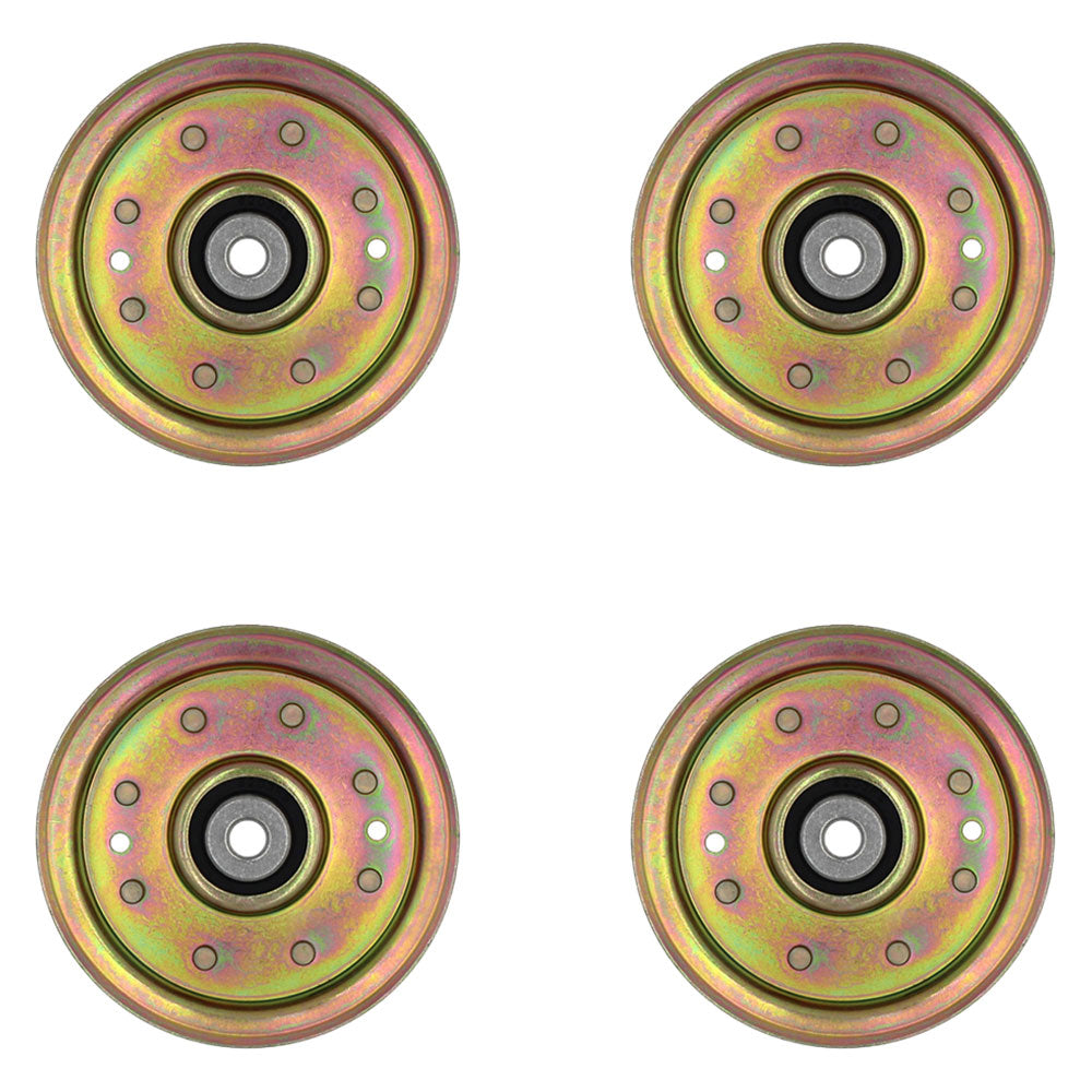Qty 4: Flat Idler Pulley Fits Husqvarna Replaces 532175820