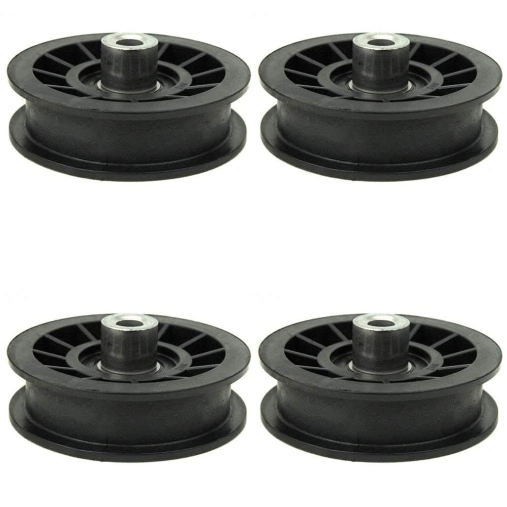 Qty 4: Flat Idler Pulley Fits AYP Replaces 194327