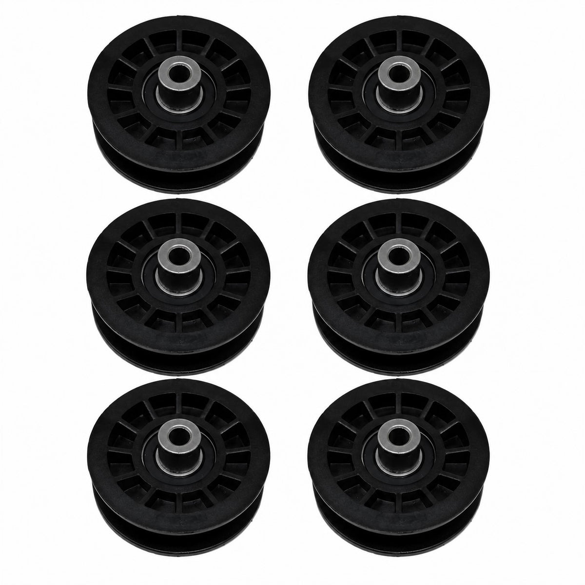 Qty. 6: Flat Idler Pulleys Fits Husqvarna Replaces 194327