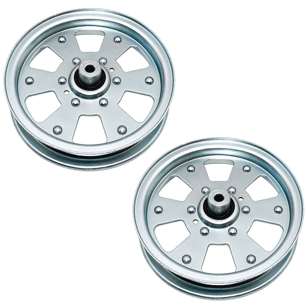 2 Flat Idler Pulleys
 Fits Exmark Replaces 116-4668