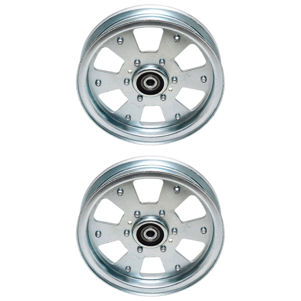 Set of (2) 116-4668 Flat Idler Pulleys Fits Exmark Fits Lazer Z Pioneer