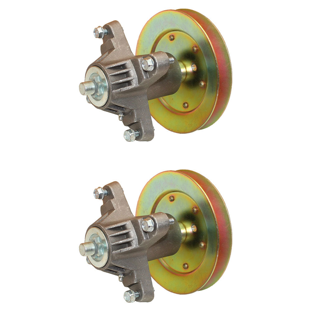 Qty 2: Spindle Assembly w/ Pulley Fits Troy Bilt Replaces 918-0659A