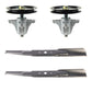 46" Lawn Mower Deck Parts Spindles & Blades Kit for Troy Bilt Horse XP