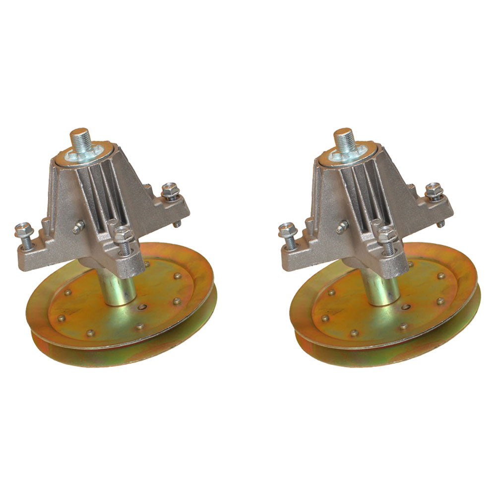 Qty 2: Mower Deck Spindle with Pulley Fits Cub Cadet Replaces 618-04636