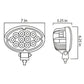 LED-640F Oval LED Flood Beam Light Cab Lamp with 2500 Lumens