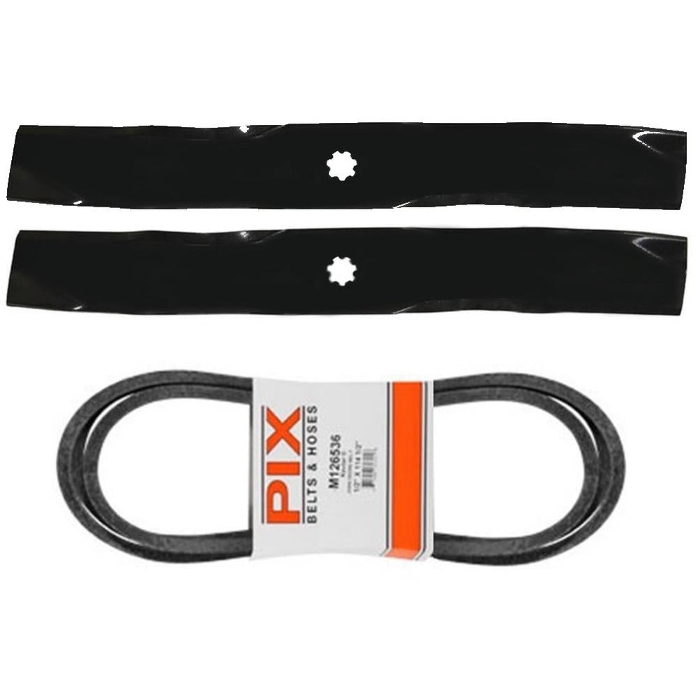 Mower Blades & Belt Kit Fits John Deere Replaces AM137325