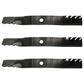 Set of 3 Lawn Mower Mulching Blades Fits John Deere 60" M128485 TCU15881