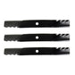 THREE MULCHING Blades Fits John Deere 60" 737 757 777 797 MOWER M128485 TCU15881