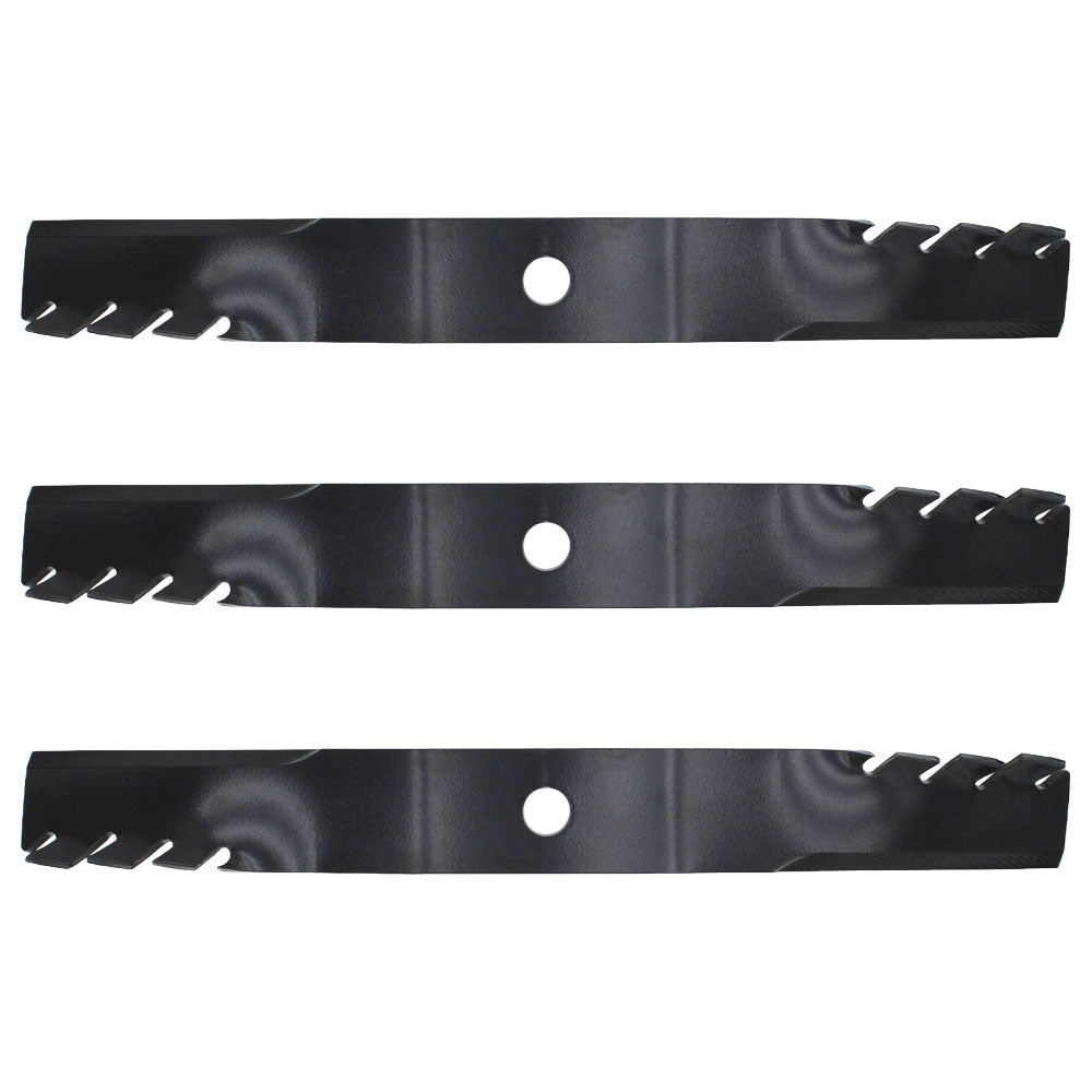 Qty 3: Toothed Mulching Blade Fits John Deere Replaces M128485
