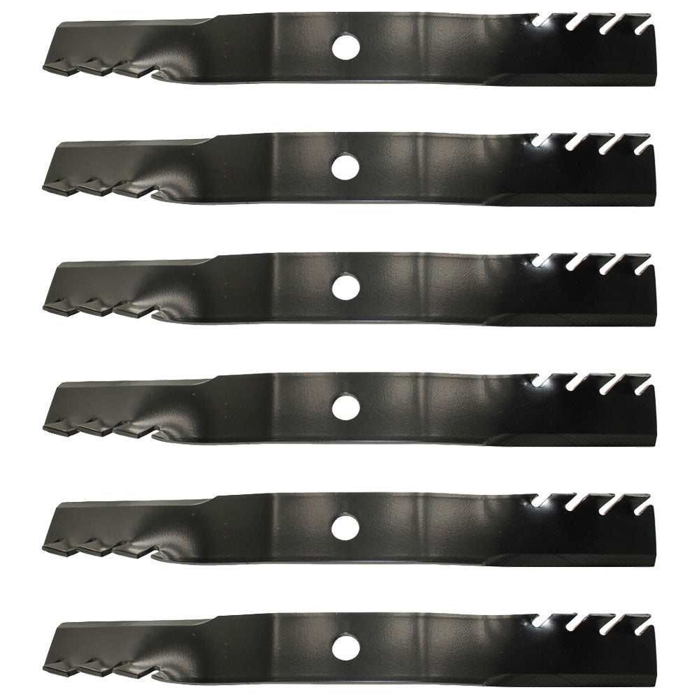 Qty 6: Toothed Mulching Blade
 Fits Universal Products Replaces 7-08550