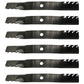 Qty 6: Toothed Mulching Blade
 Fits John Deere Replaces M128485