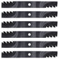 Qty 6: Toothed Mulching Blade
 Fits John Deere Replaces M128485