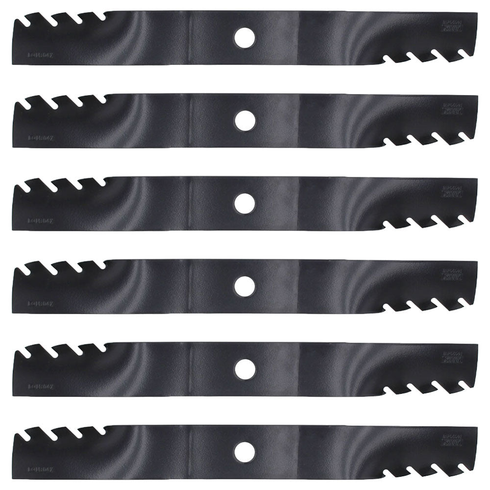 Set Of 6 Toothed Mulching Blades Fits John Deere Models Z850A Z860A Z920A Z925A