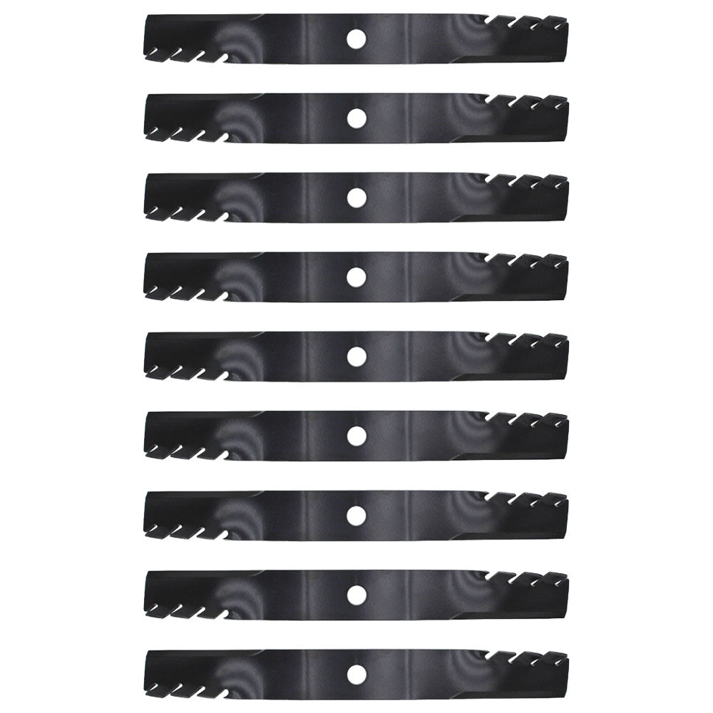 Qty 9: Toothed Mulching Blade Fits John Deere Replaces M128485