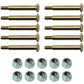 Ten Deck Wheel Shoulder Bolts and Lock Nuts Fits John Deere M84691 Lawn Mowers