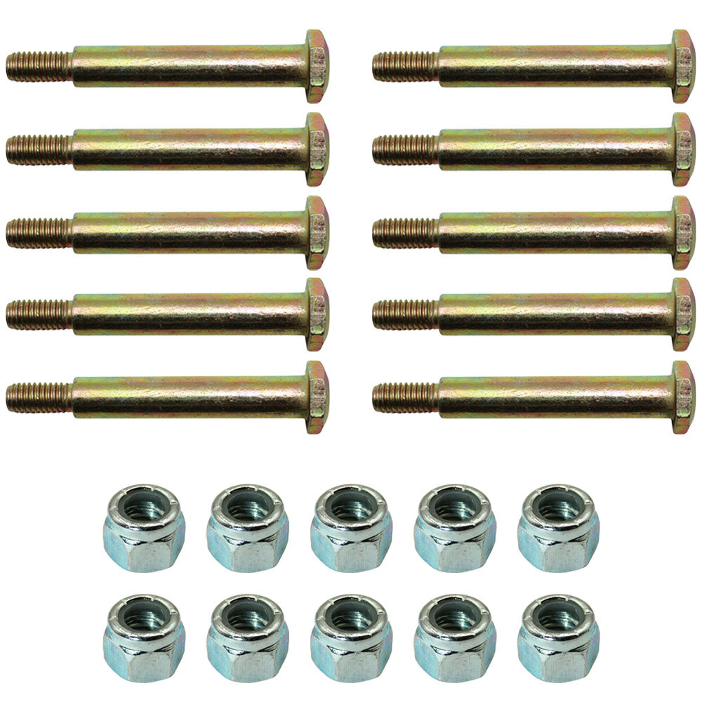 Qty 10: Wheel Bolt and Lock Nut Kits Fits Troy Bilt Replaces 712-0798