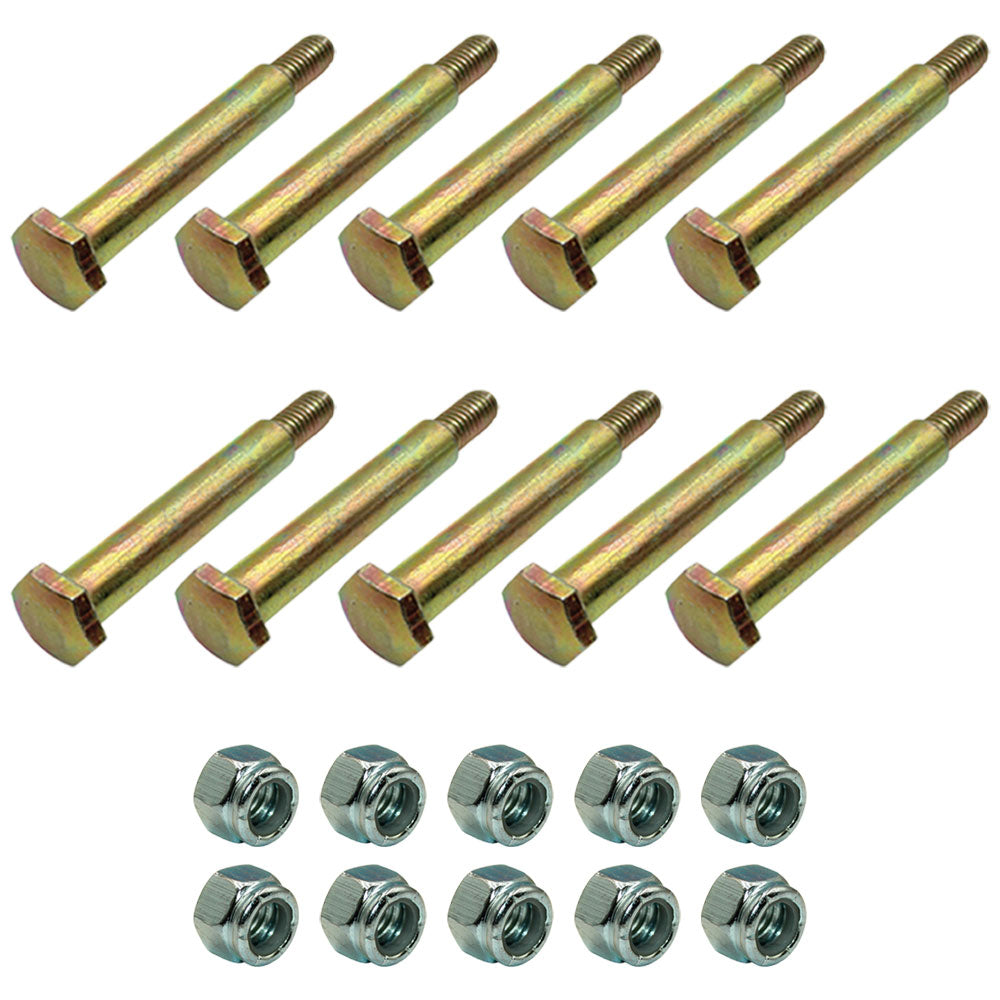 Qty 10: Wheel Bolt and Lock Nut Kits Fits Troy Bilt Replaces 712-0798