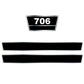 Hood Decal Set Fits Case-IH/Fits FARMALL Model 706 Replaces HKIH706