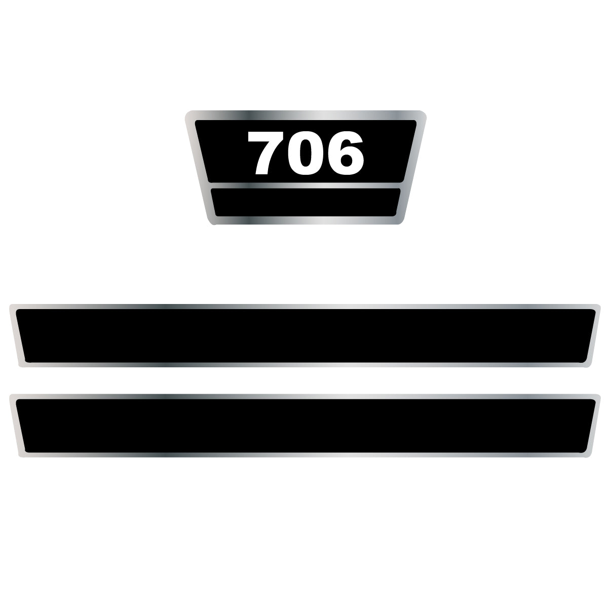 Hood Decal Set Fits Case-IH/Fits FARMALL Model 706 Replaces HKIH706