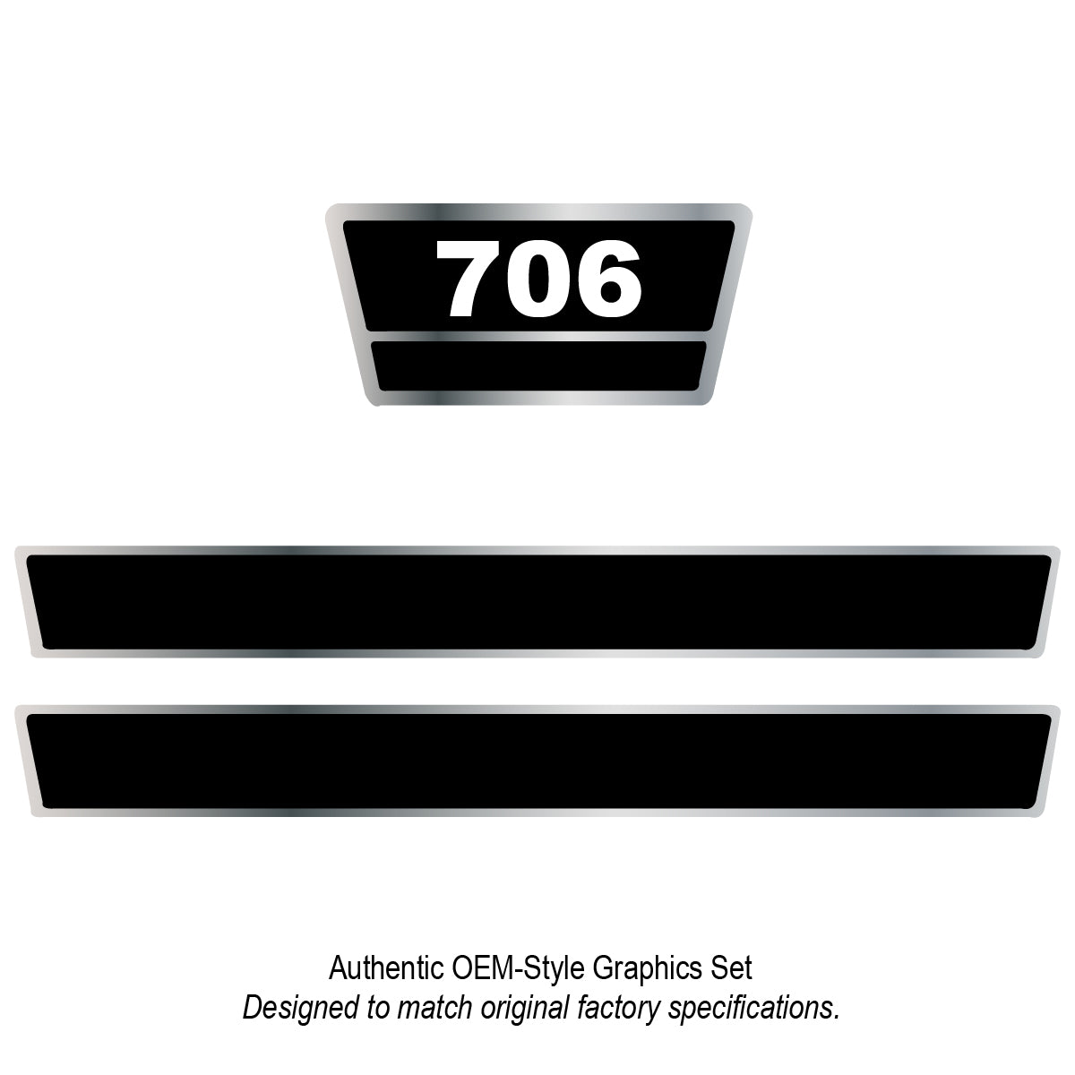 Hood Decal Set Fits Case-IH/Fits FARMALL Model 706 Replaces HKIH706