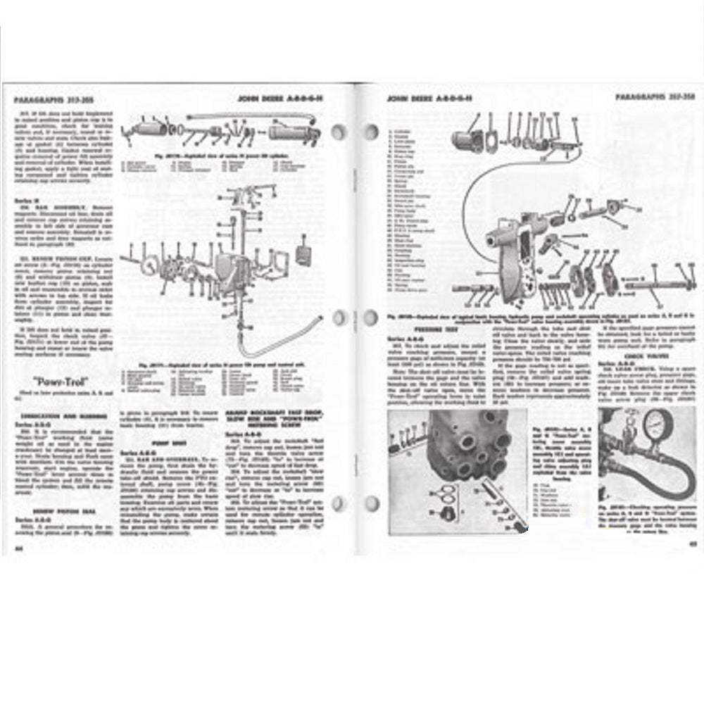 SHOP MANUAL Fits John Deere A B D G H M MT Tractor
