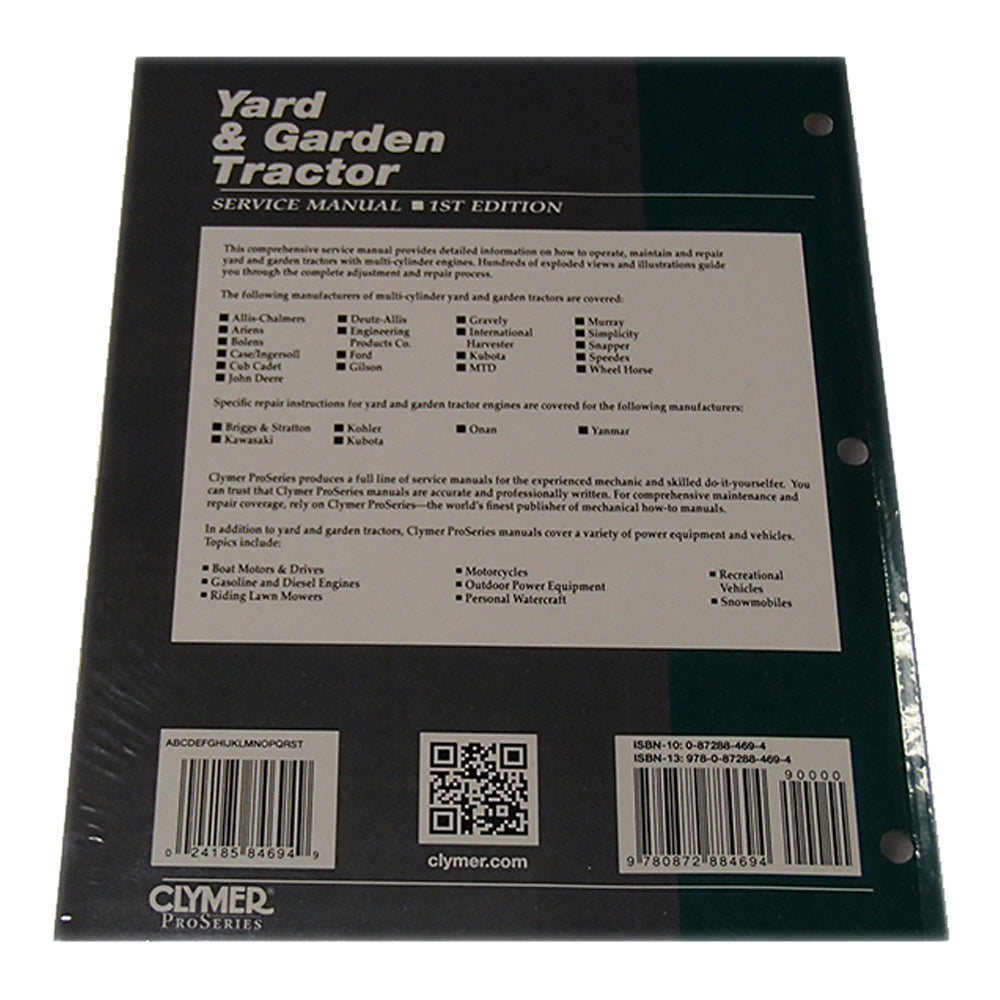 YGT2-1 Clymer Yard and Garden Tractor Service Manual Multi-Cylinder Volume 2