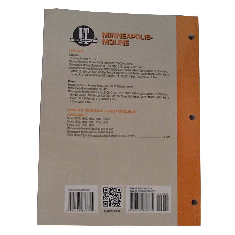 I&T Shop Manual Collection MM-201 For Minneapolis Moline M670 Fits Massey Fergus
