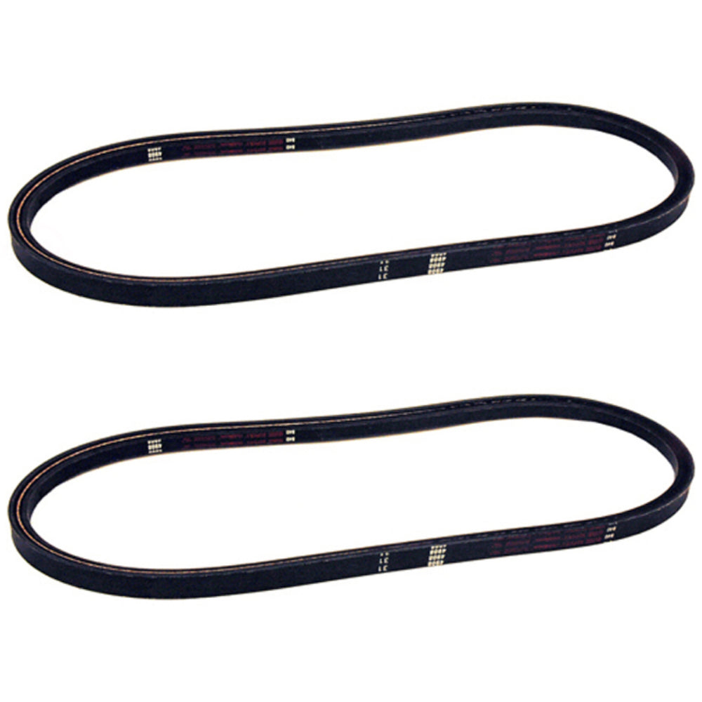 Two Raw Edge Pump Drive Belts 61-1/2" x 1/2" Fits Scag STWC STC Zero-Turn 482716
