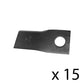 Qty 15: Disc Mower Blade Fits Krone Replaces MOE70-0006_x15