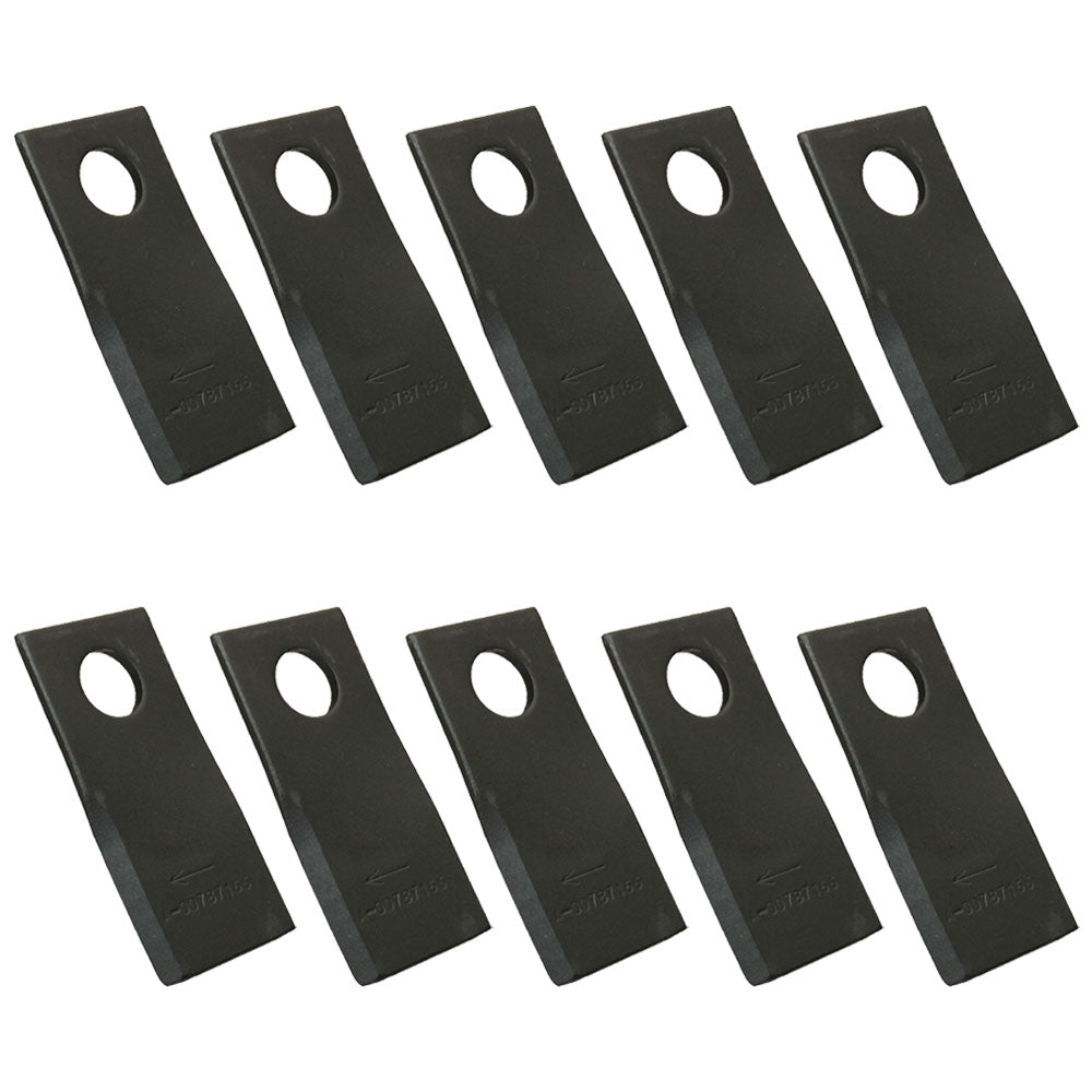 Qty 10: Right Hand Disc Mower Blade Fits Rhino Replaces 00787166