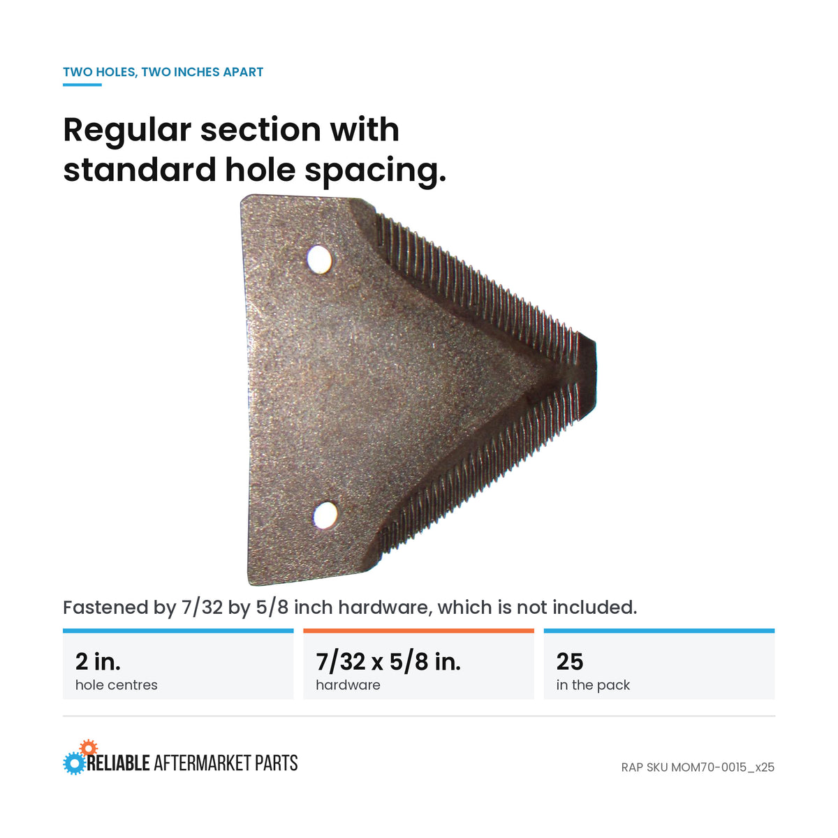 W5DM904P Set of 25 Sickle Section Fits New Holland Mowers 14-68 14-77 14-9 350