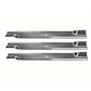 3-Pk Fits Hi-Lift Blades 103-1581 798702 for 72" Fits Exmark & Hustler Mowers