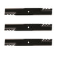 Set of 3-54" Predator mulching blades to Fits Kubota K5231-92340 K5617-97590