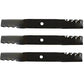 (3) 62 inch mower blades Fits John Deere X700,X720,X724,X728,X729,X740,X744,X748