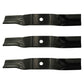 Set of 3 16 5/8" x .715" Mower Blades Fits Kubota ZG2048 K5182-71840