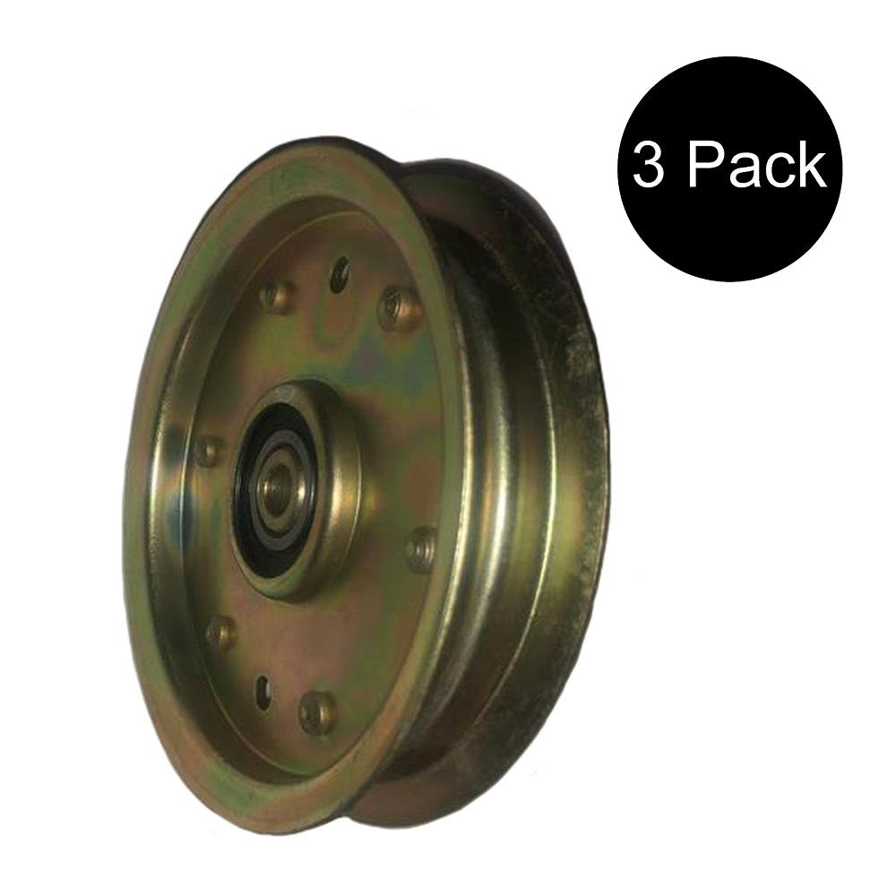 Set of (3) Flat Idler Pulleys Fits Cub Cadet LT1040 LTX1040 LTX1042 LTX1050