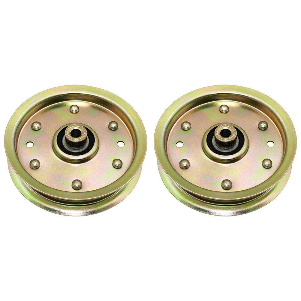 (2) Flat Idler Pulleys fits MTD Fits Cub Cadet 38" 42" 46" 54" Decks 956-04129 756-041