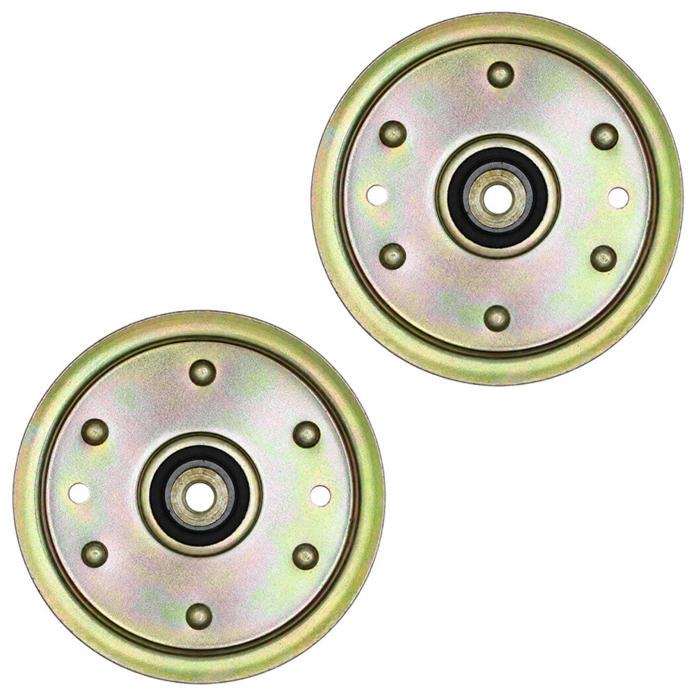 (2) Flat Idler Pulleys fits MTD Fits Cub Cadet 38" 42" 46" 54" Decks 956-04129 756-041