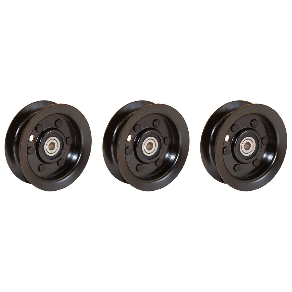 (Pack of 3) Flat Idler Pulley Fits Exmark 106-2175, 1062175, 132-9420, 1329420