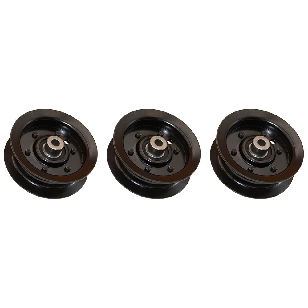 (Pack of 3) Flat Idler Pulleys Fits Toro 106-2175, 1062175, 132-9420, 1329420